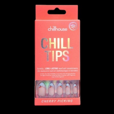 Chillhouse Chill Tips Press-On Fake Nails Cherry Picking 24ct - New
