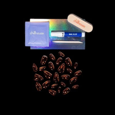 Chillhouse Chill Tips Fake Nails Design Studio Rebel in a Dress 24ct - Imperfect Box
