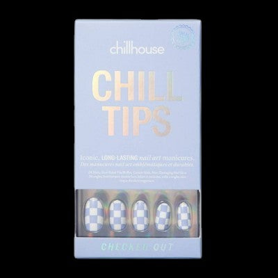 Chillhouse Chill Tips Fake Nails Design Studio Checked Out 24ct - Imperfect Box