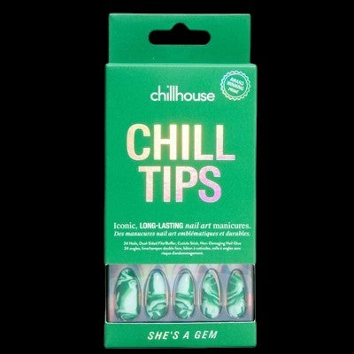 Chillhouse Chill Tips Press-On Fake Nails Shes a Gem 24ct - New