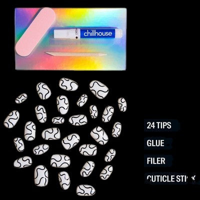 Chillhouse Chill Tips Press-On Fake Nails Wavy Baby 24ct - New