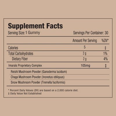 Imarais Beauty Nourish Haircare Gummies Vegan and Sugar-Free 30ct - Imperfect Container