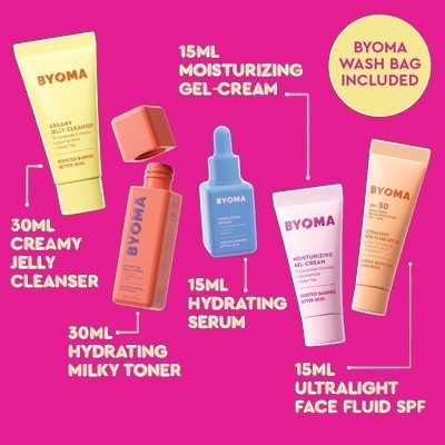 BYOMA Universal Skincare Heroes Gift Set with Makeup Bag 5pc - Missing Box