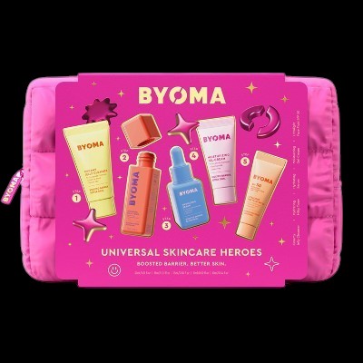 BYOMA Universal Skincare Heroes Gift Set with Makeup Bag 5pc - Imperfect Box