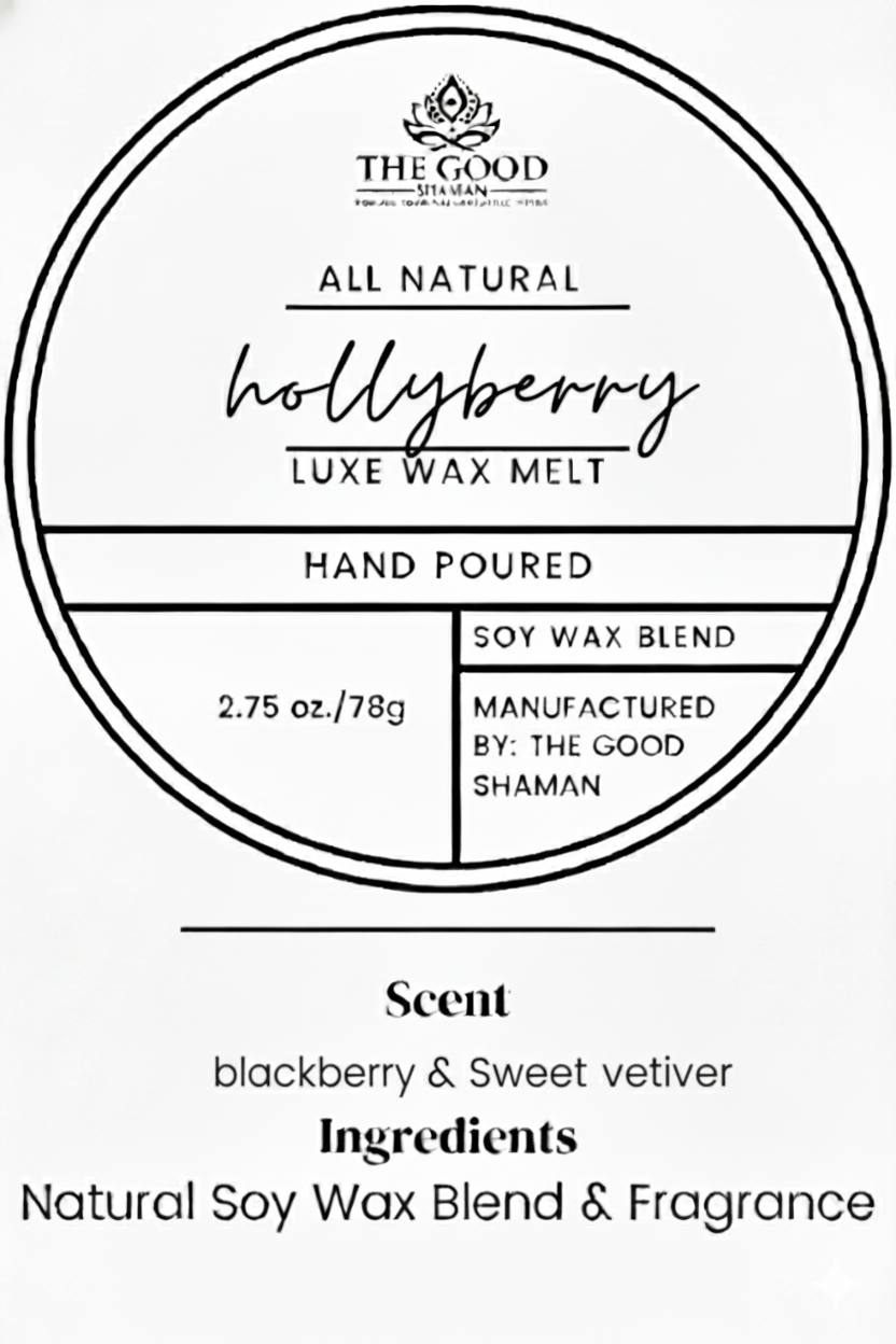 Hollyberry - Luxe Hand-Poured Natural Soy Wax Melts by The Good Shaman