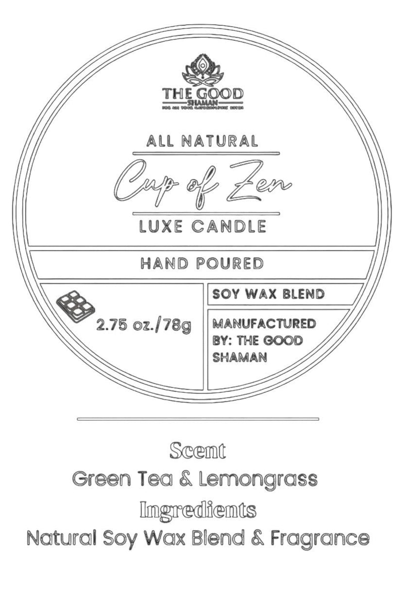 Cup of Zen - Luxe Natural Coconut Wax Candle by The Good Shaman