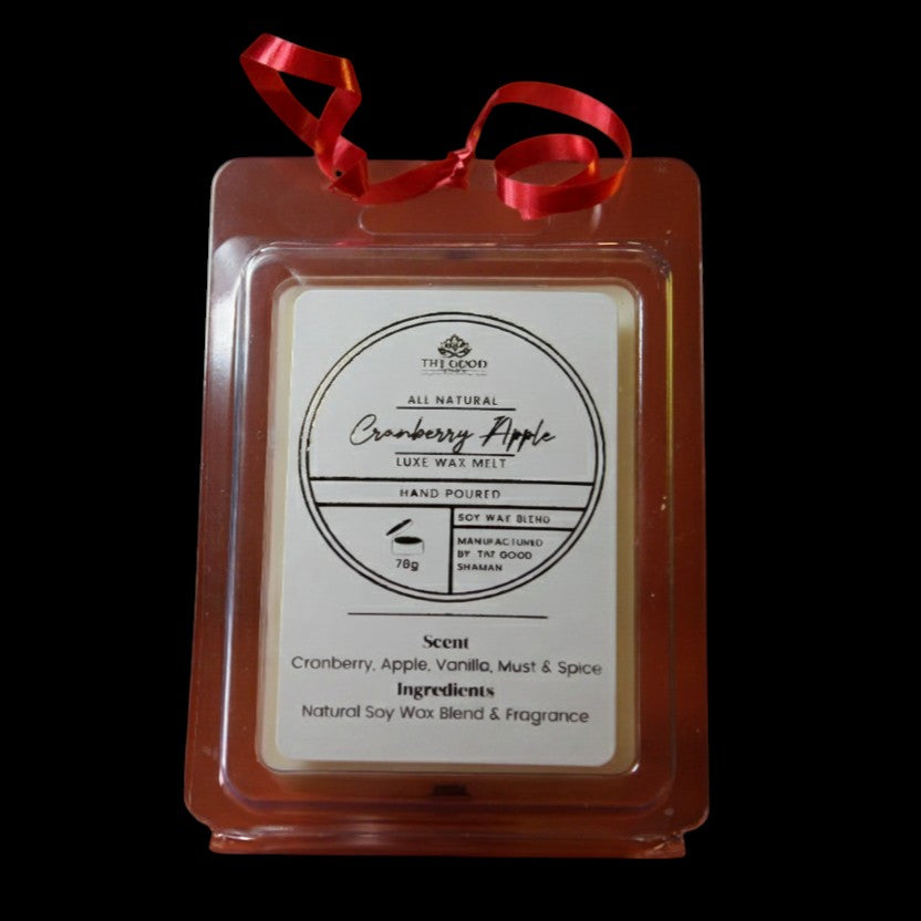 Cranberry Apple – Luxe Hand-Poured Natural Soy Wax Melts by The Good Shaman