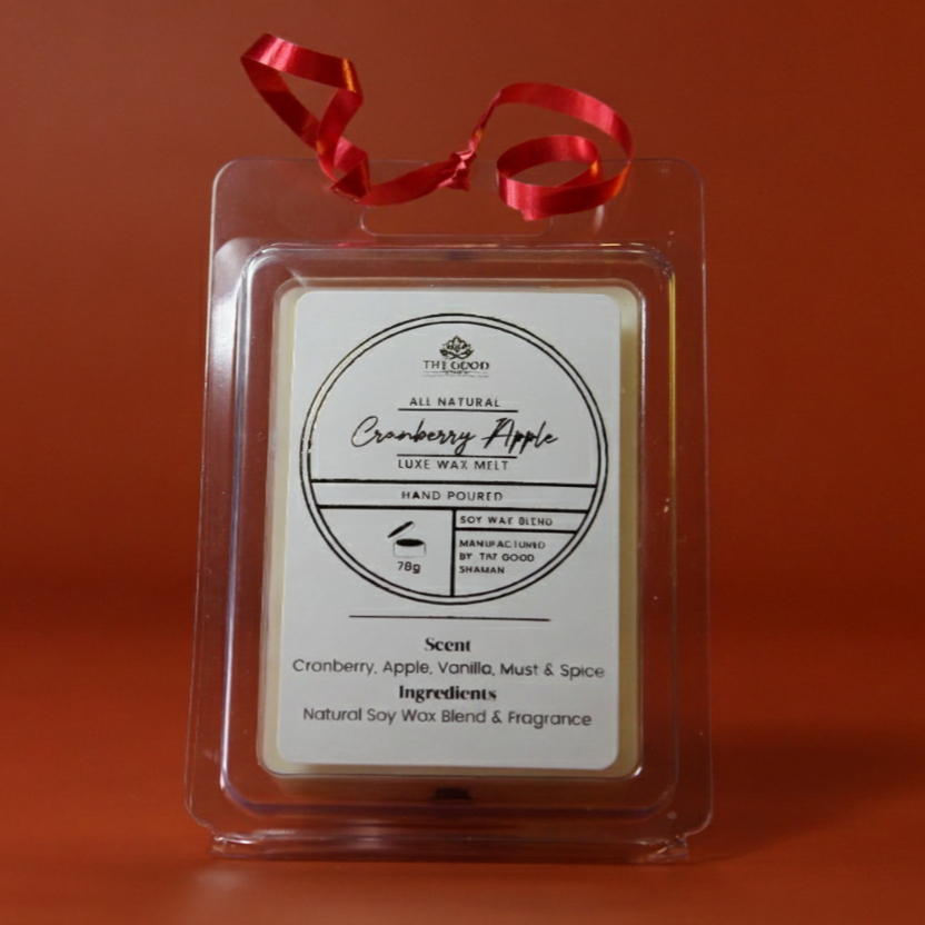 Cranberry Apple – Luxe Hand-Poured Natural Soy Wax Melts by The Good Shaman