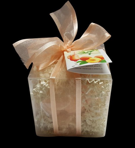 Georgia Peach 14-pack Bath Bomb Gift Set by Spa Pure