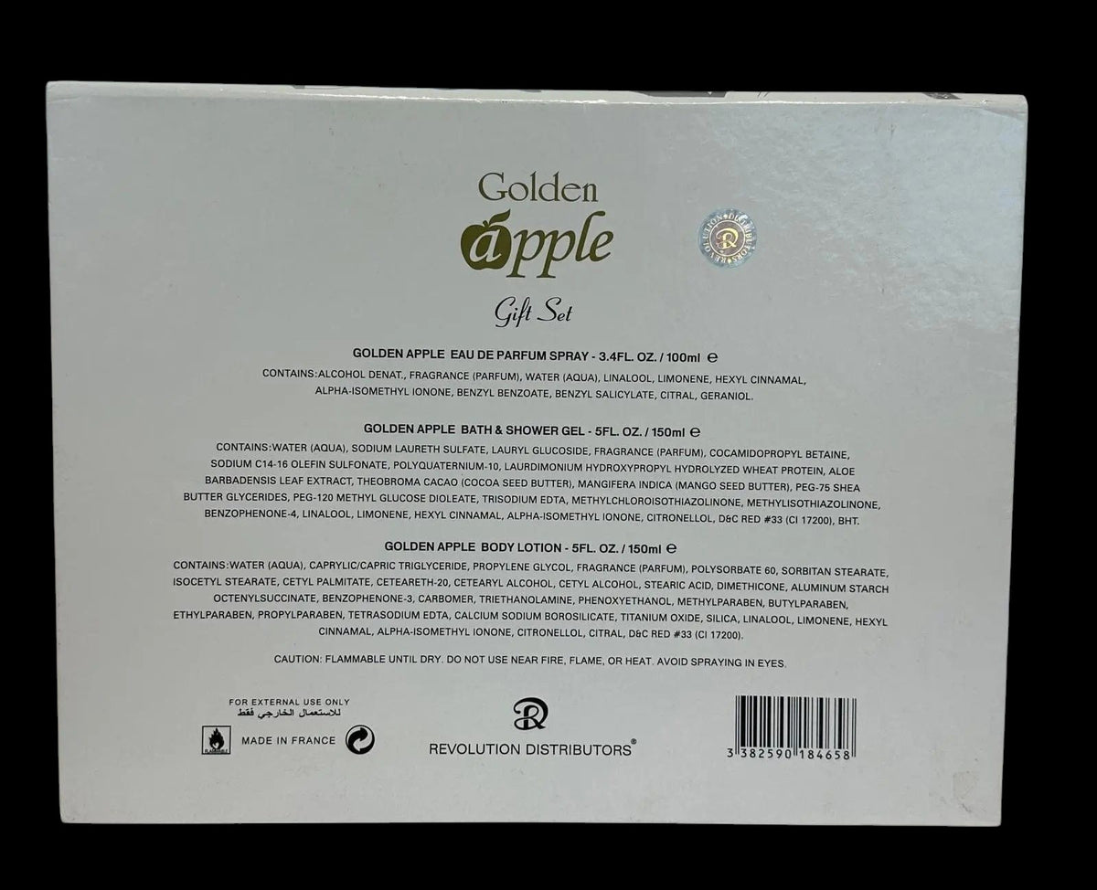 Golden Apple For Women EDP Spray (3pc Gift Set) by perfumesandrea