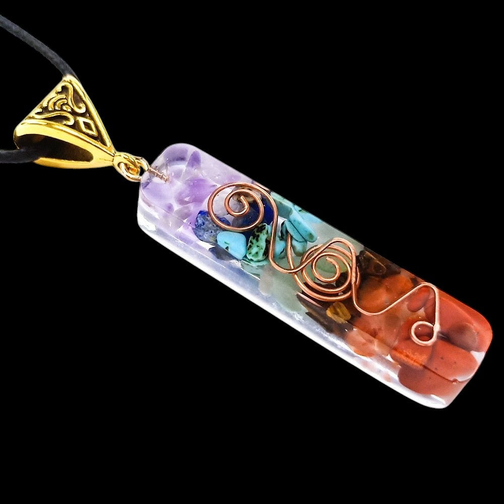 Reiki Healing 7 Chakra Orgone Necklace by The Good Shaman