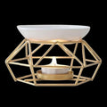 Gold Geometric Ceramic Essential Oil/Wax Melt Burner by The Good Shaman