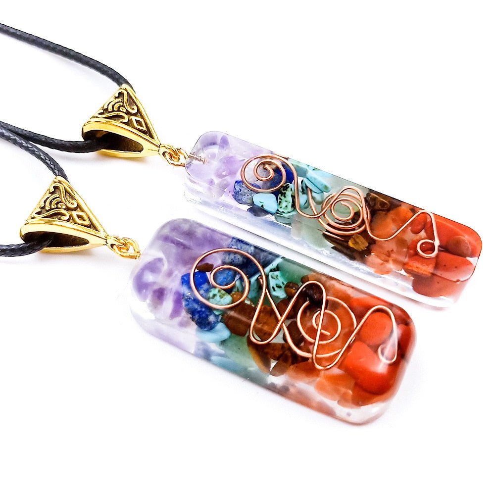 Reiki Healing 7 Chakra Orgone Necklace by The Good Shaman