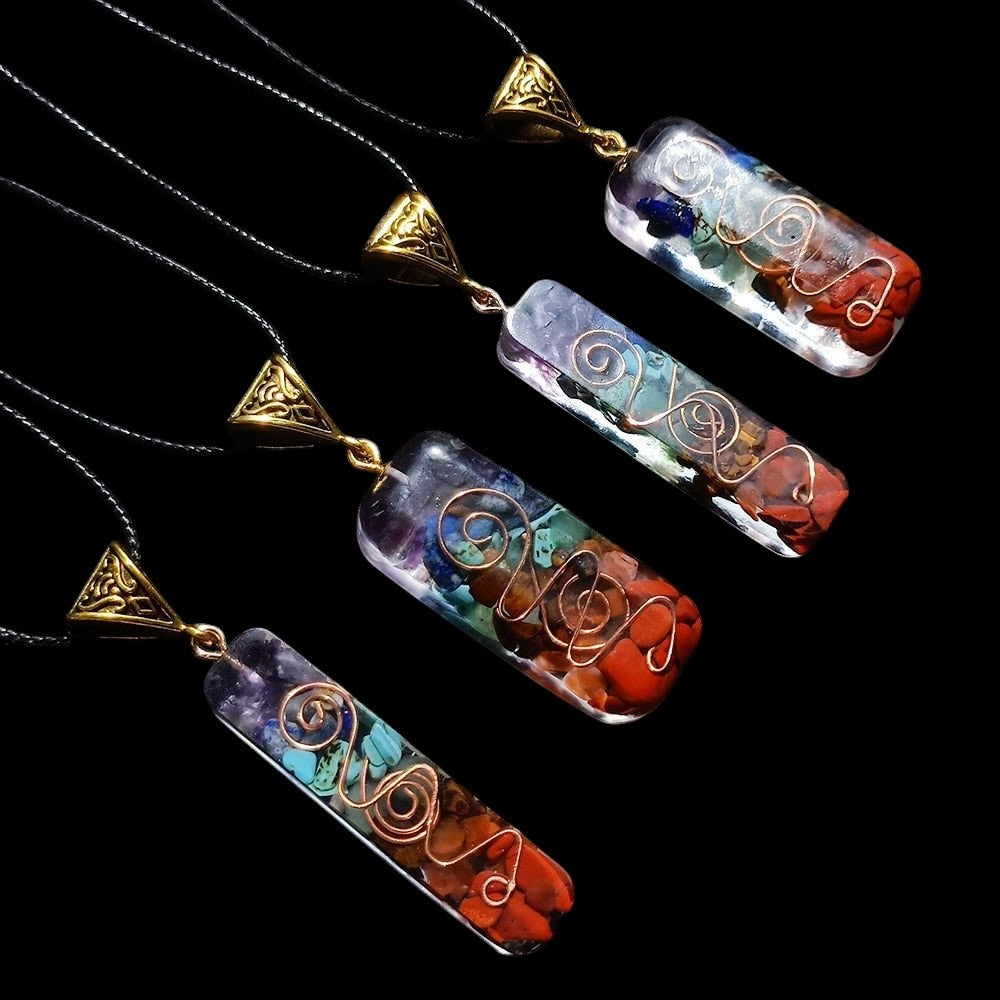Reiki Healing 7 Chakra Orgone Necklace by The Good Shaman
