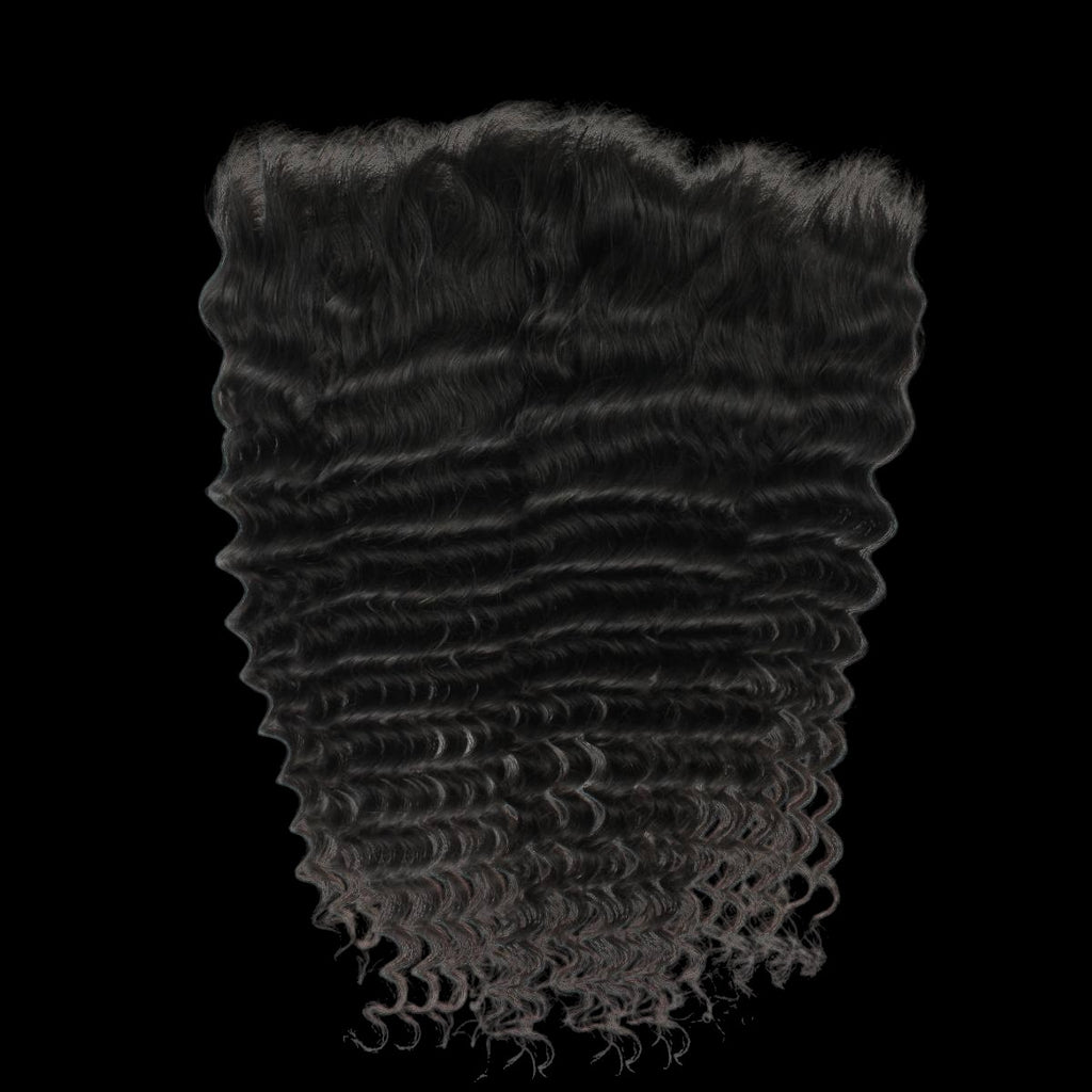 Deep Wave 13x6 HD Lace Human Hair Frontal by Private Label