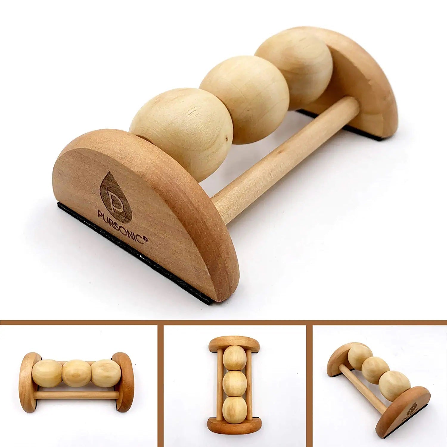 All Natural Wooden Foot Massager Roller by Pursonic by VYSN