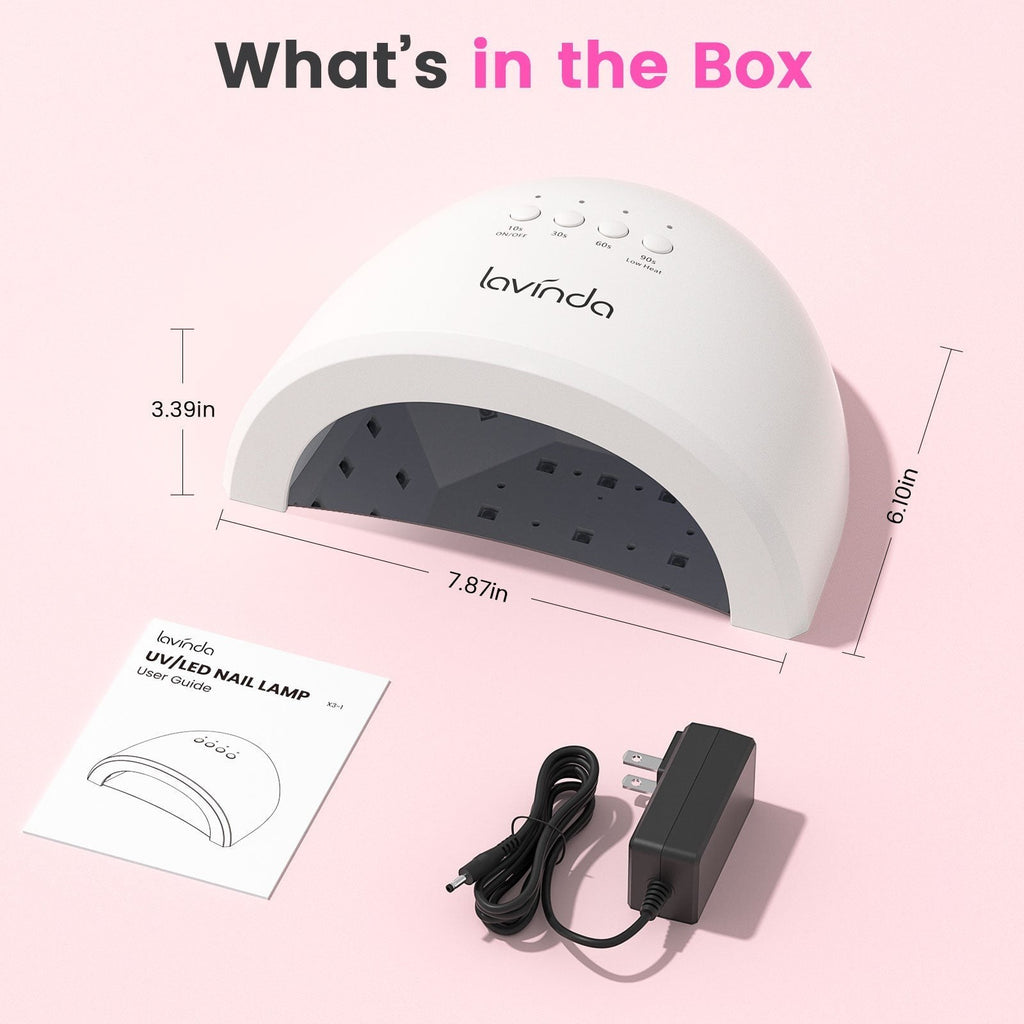 Glow™ Lite Nail Lamp - White - 48W Plug-in UV/LED by Lavinda