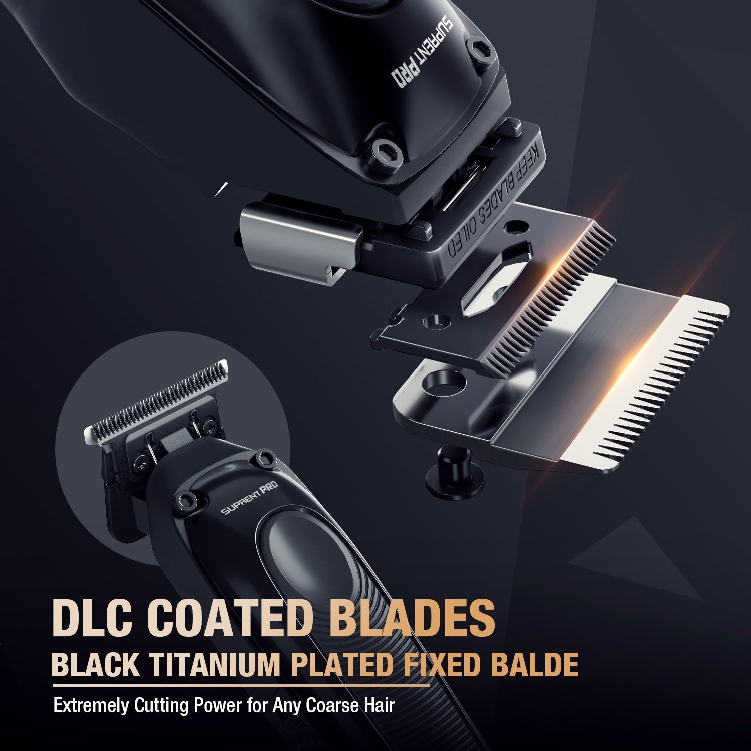 The Black Onyx Professional Clipper and Trimmer Set - HC756BX by SUPRENT US
