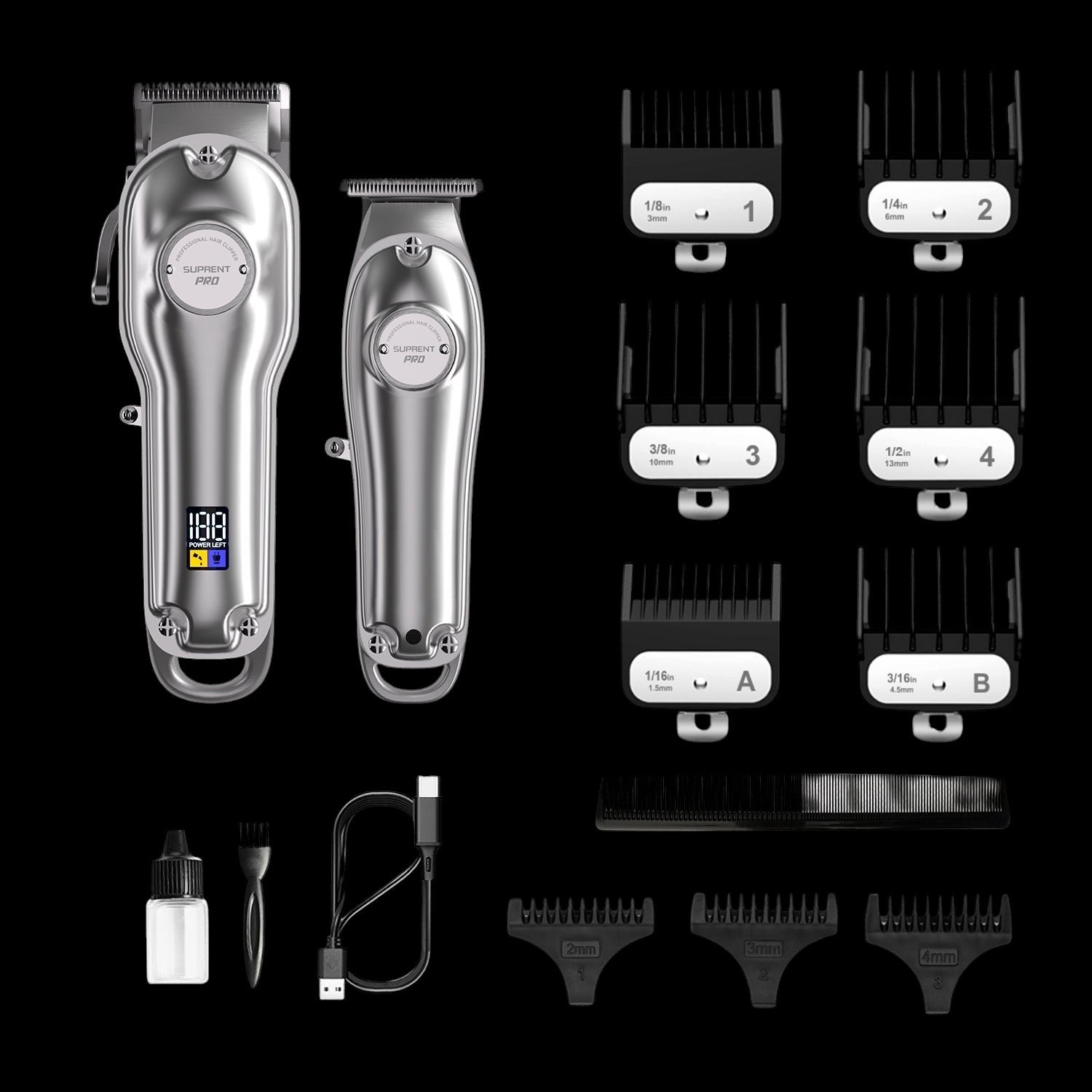 The Silver Knight Professional Clipper and Trimmer Set - HC596SX by SUPRENT US