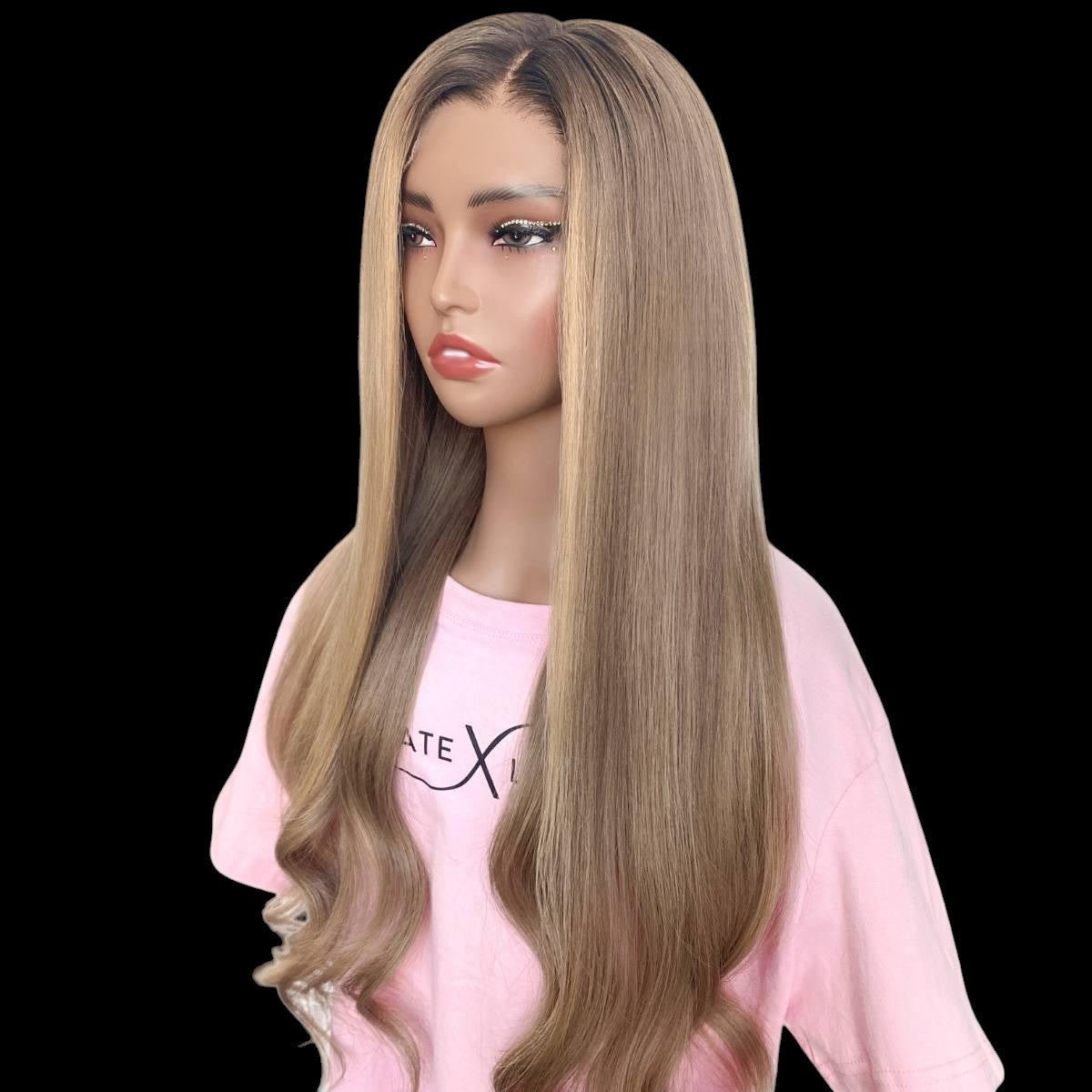 Hazel Glueless 5x5 HD Lace Professionally Colored 100% Human Hair Closure Wig by Private Label