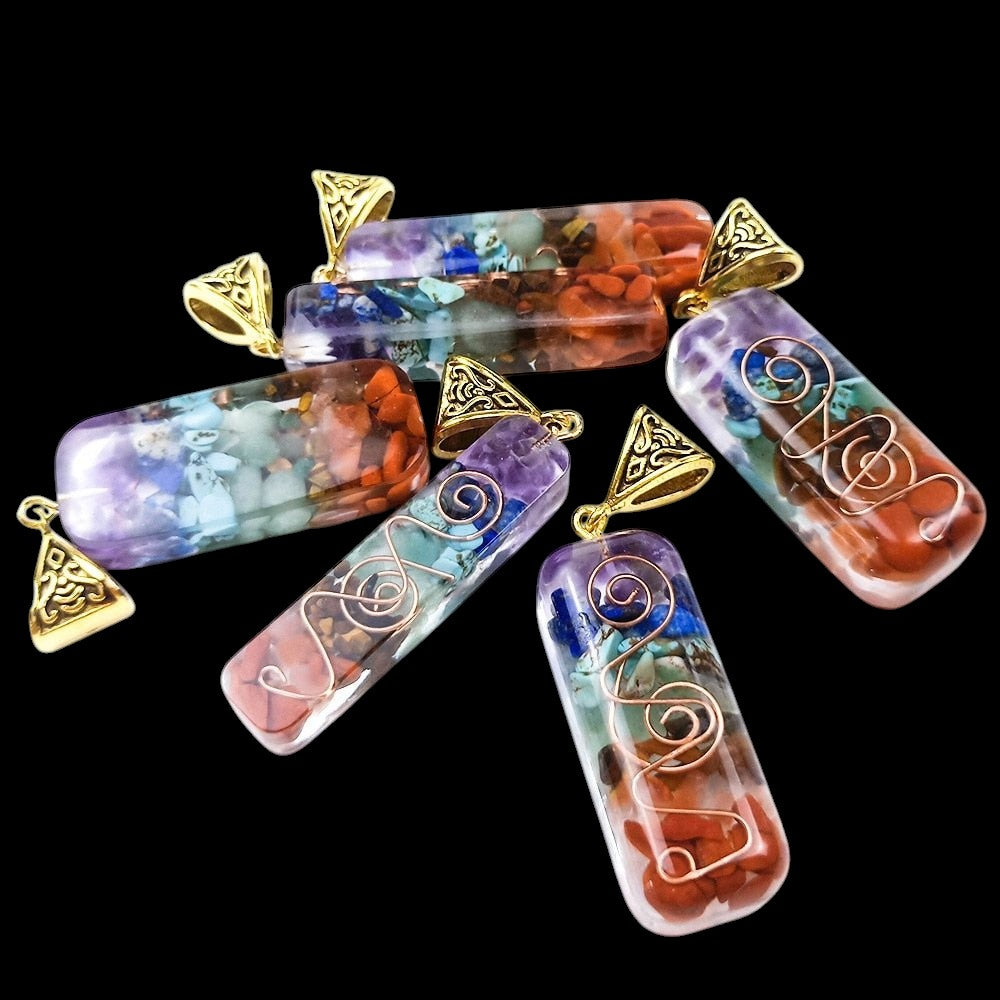 Reiki Healing 7 Chakra Orgone Necklace by The Good Shaman