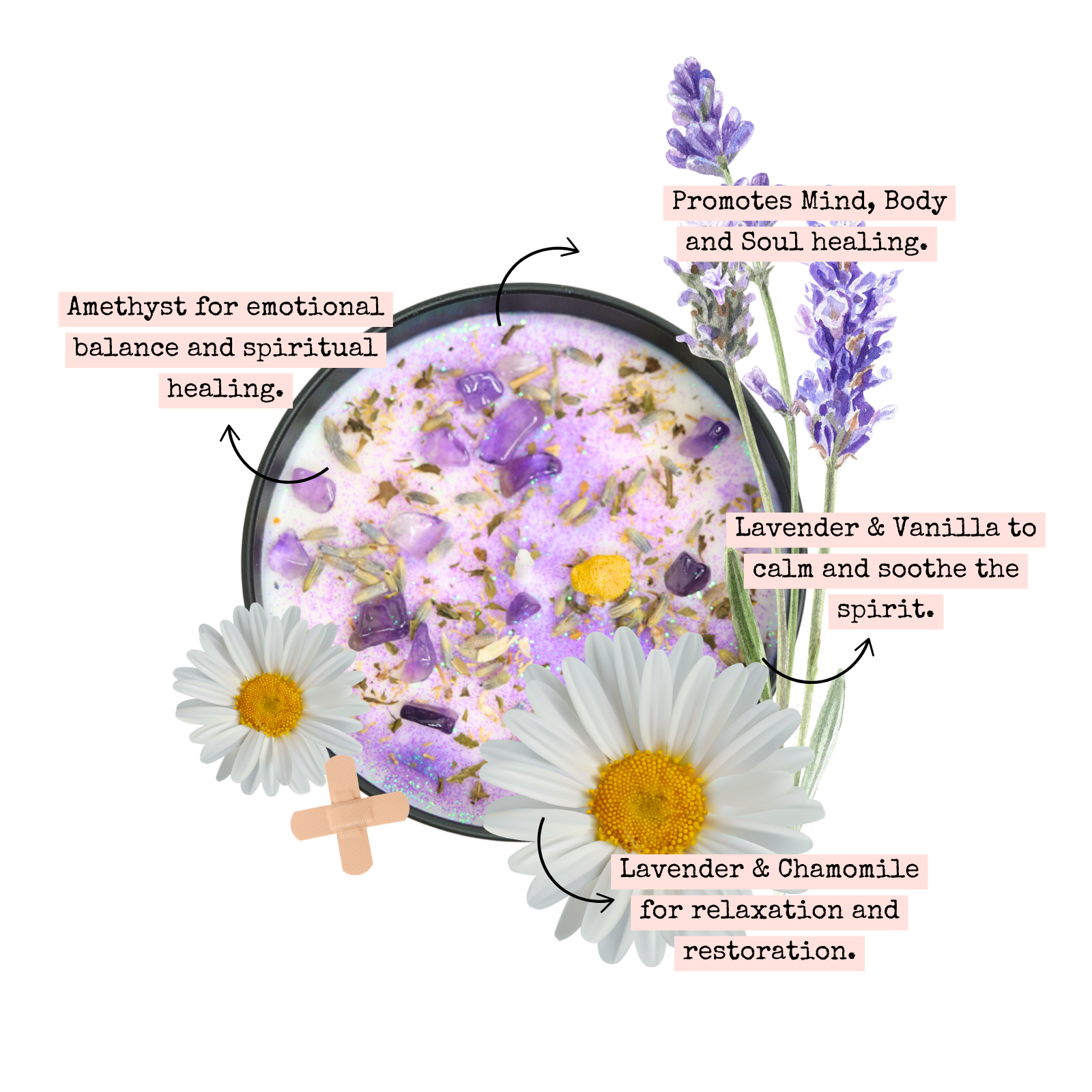 Healing Ritual Candle — 8‑oz Recovery & Wellness Candle by Circe Boutique