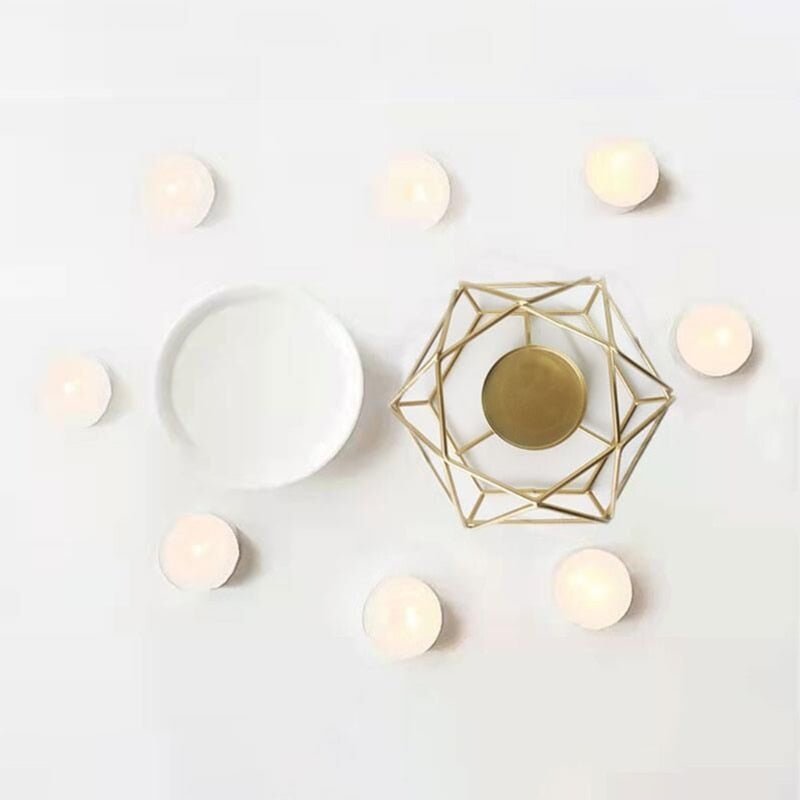 Gold Geometric Ceramic Essential Oil/Wax Melt Burner by The Good Shaman