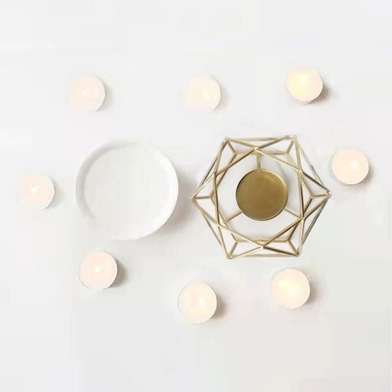 Gold Geometric Ceramic Essential Oil/Wax Melt Burner by The Good Shaman
