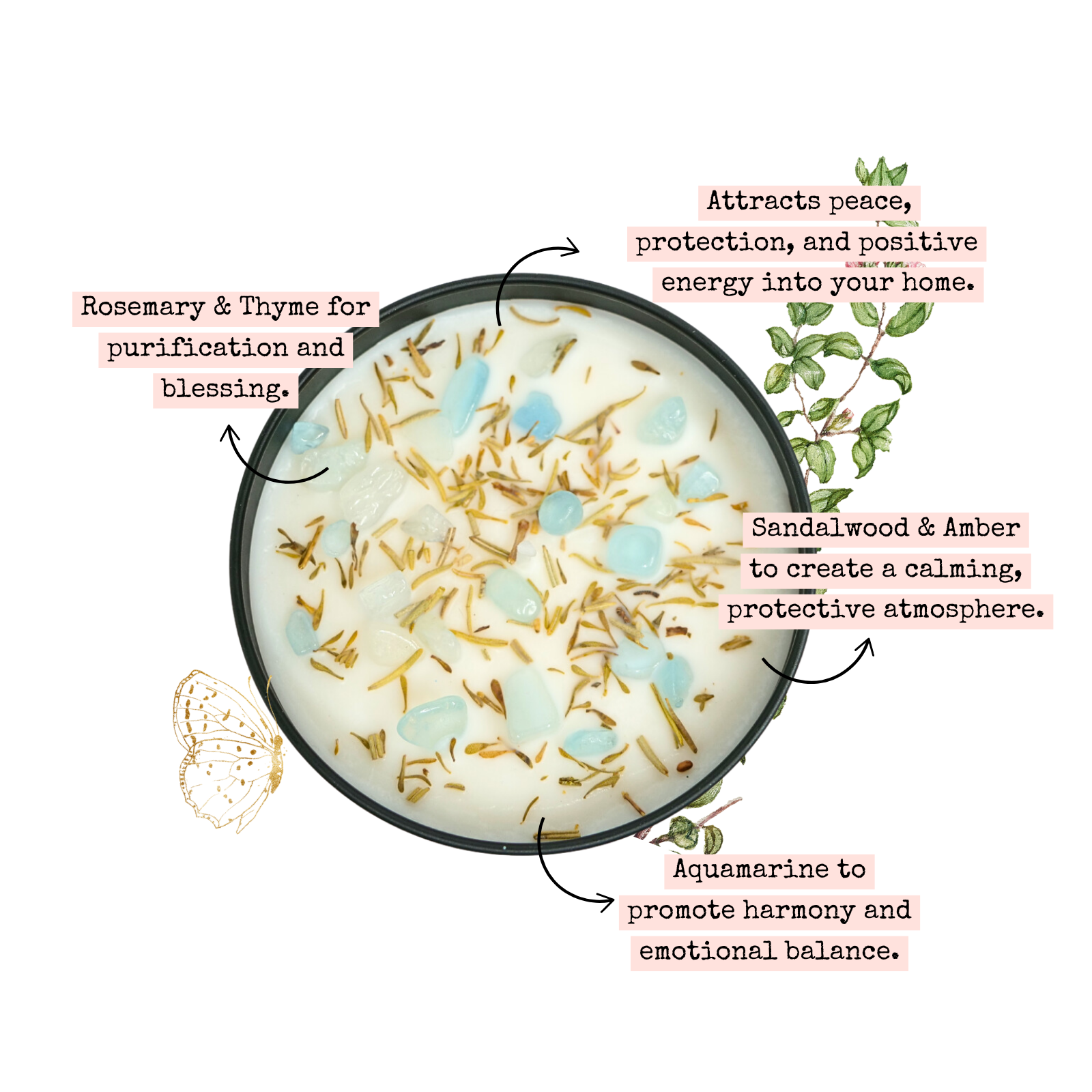 Home Blessing Candle — 8‑oz Harmony & Protection by Circe Boutique