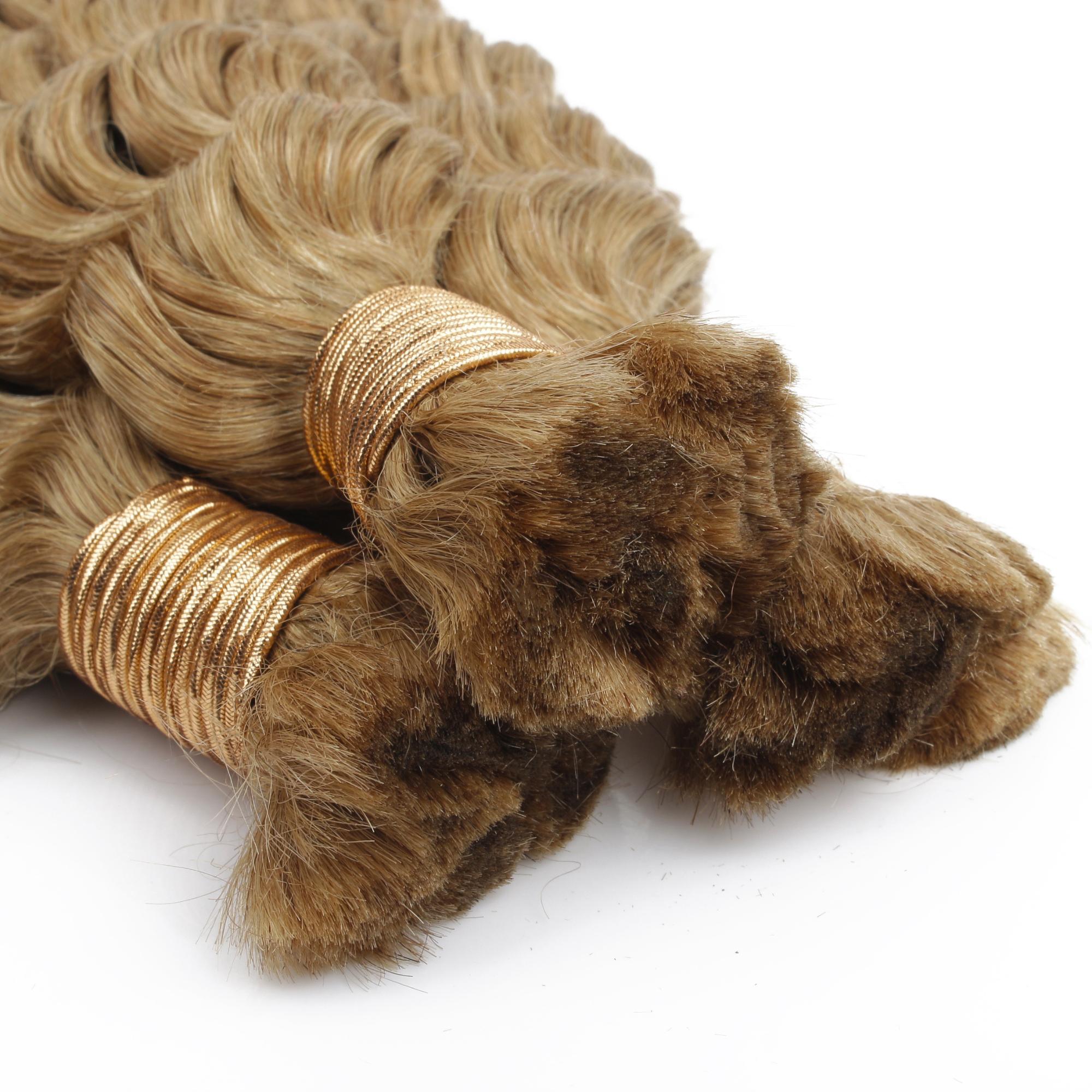 Honey Blonde Deep Wave 27 Bulk 100% Human Braiding Hair by Private Label