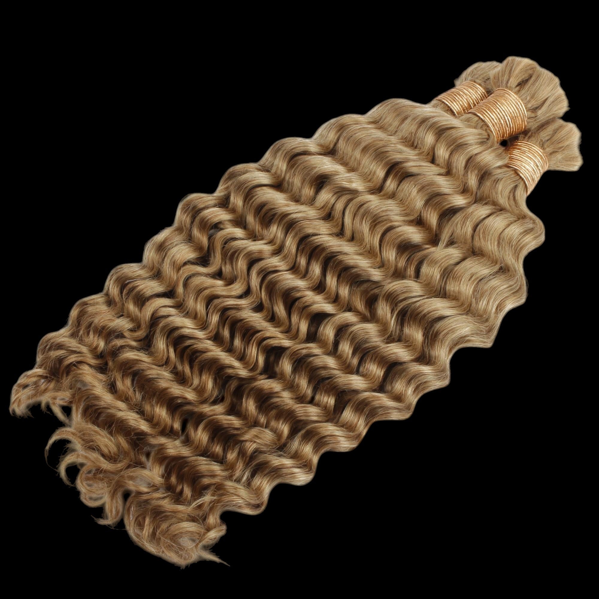 Honey Blonde Deep Wave 27 Bulk 100% Human Braiding Hair by Private Label
