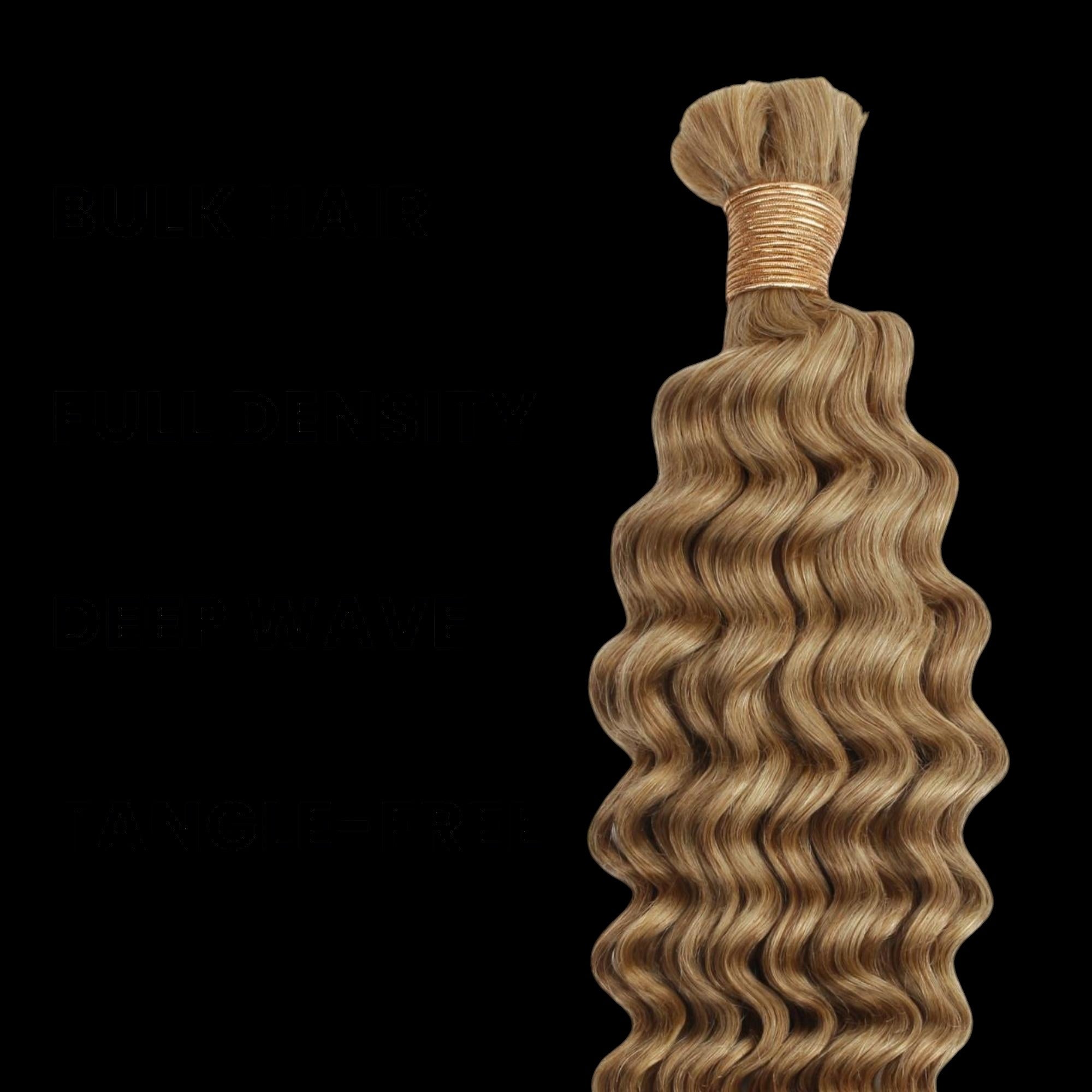Honey Blonde Deep Wave 27 Bulk 100% Human Braiding Hair by Private Label