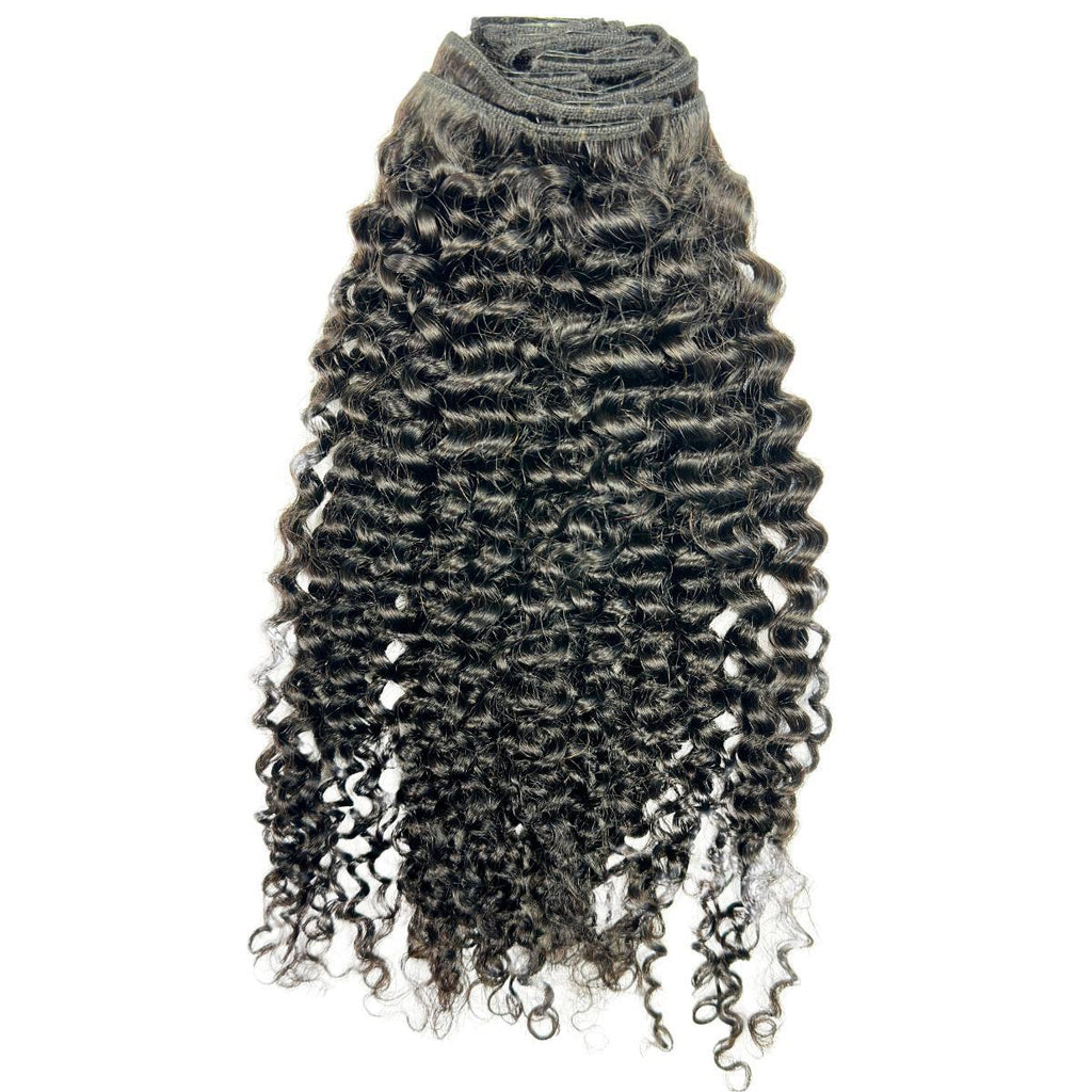 Kinky Curly Clip-In 100% Human Hair Extensions by Private Label