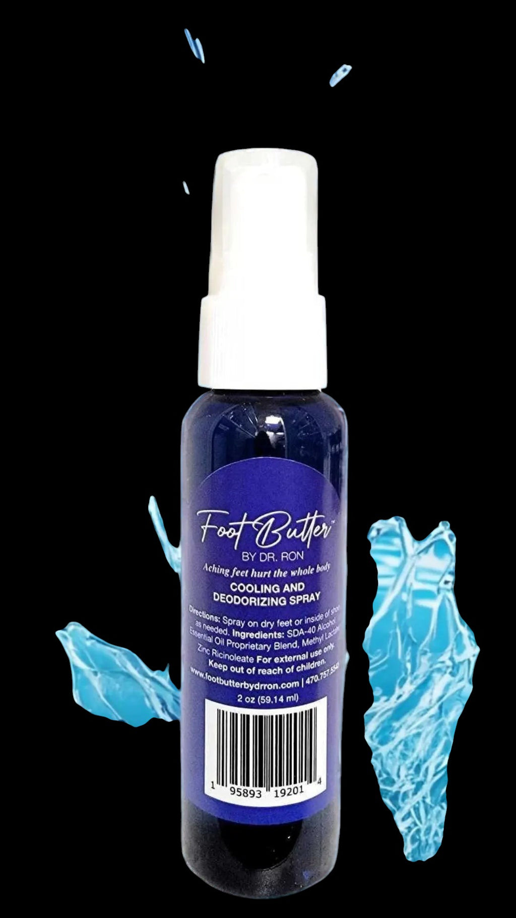 Lavender Cooling & Deodorizing Foot Spray – 2 oz Freshness & Odor Control by Foot Butter by Dr Ron