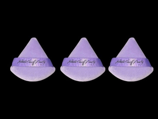 Ashunta Sheriff Beauty Velvet Hypoallergenic Ultra Soft Purple Puffs (3-Pack) by Ashunta Sheriff Beauty