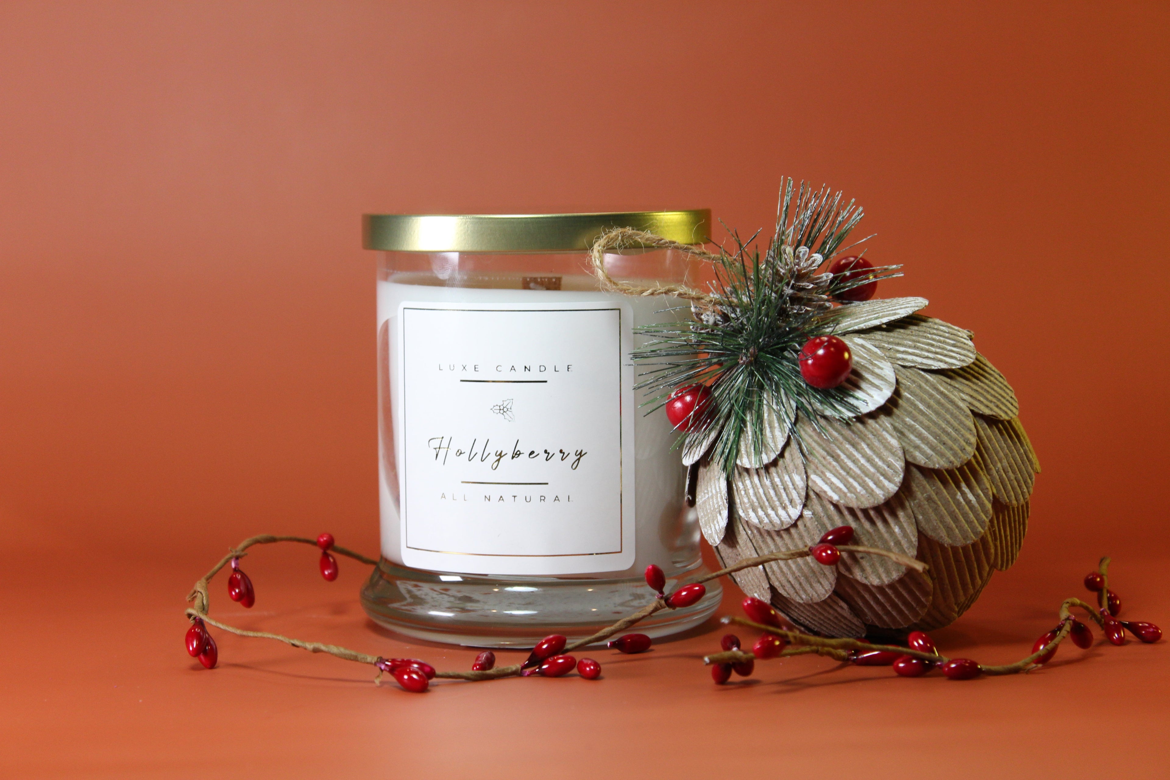 Hollyberry • Luxe Natural Coconut Wax Candle by The Good Shaman
