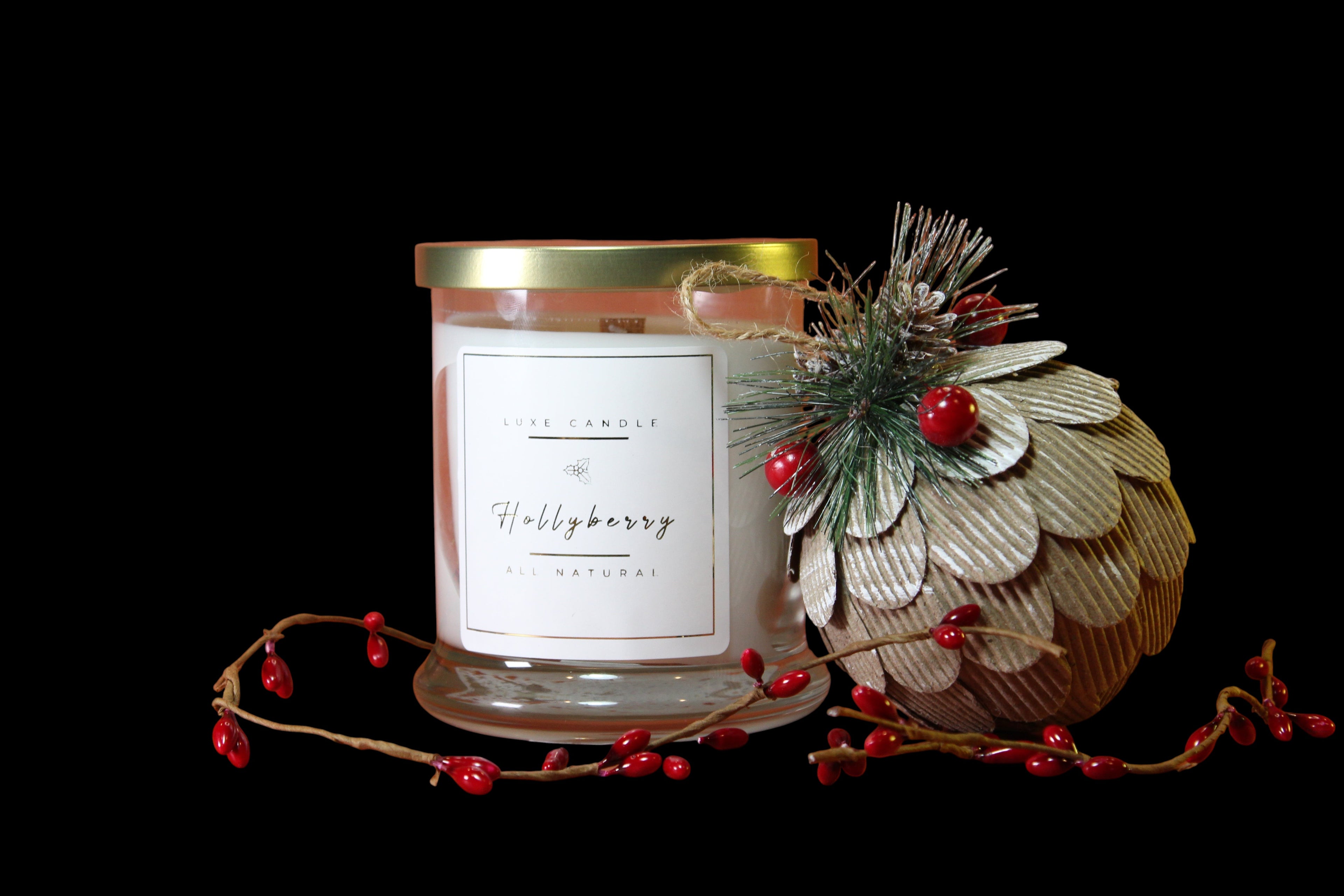 Hollyberry • Luxe Natural Coconut Wax Candle by The Good Shaman