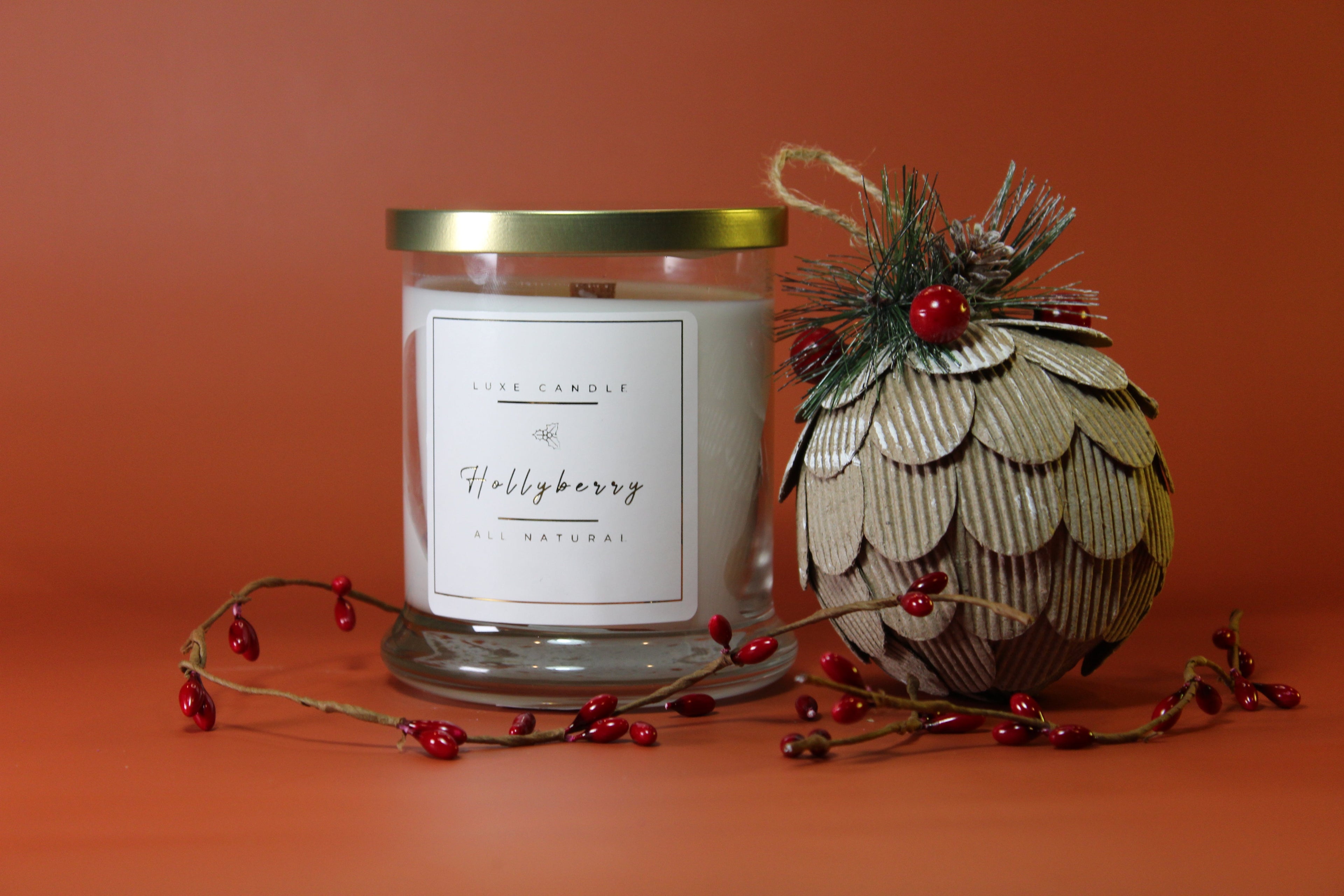 Hollyberry • Luxe Natural Coconut Wax Candle by The Good Shaman