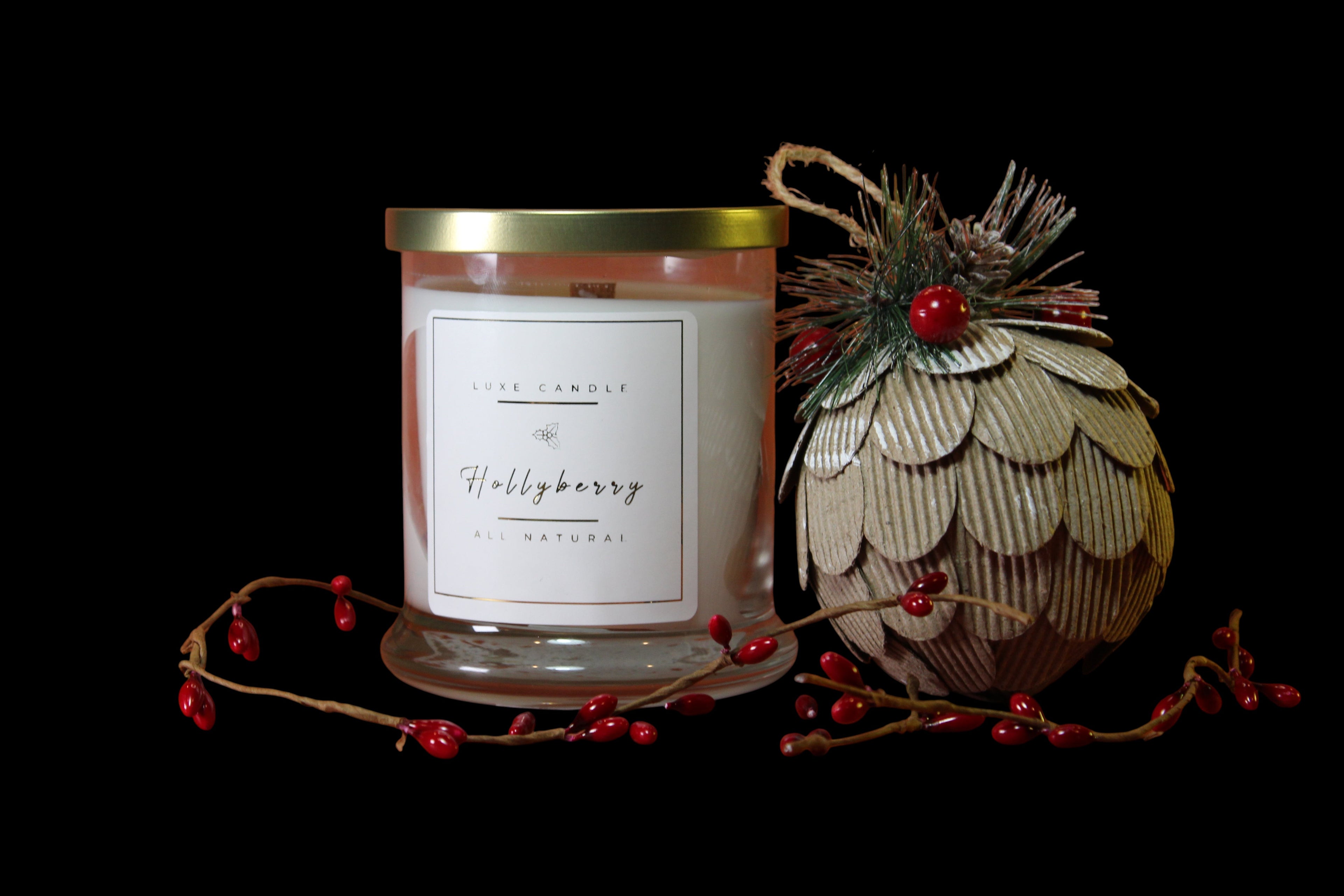 Hollyberry • Luxe Natural Coconut Wax Candle by The Good Shaman