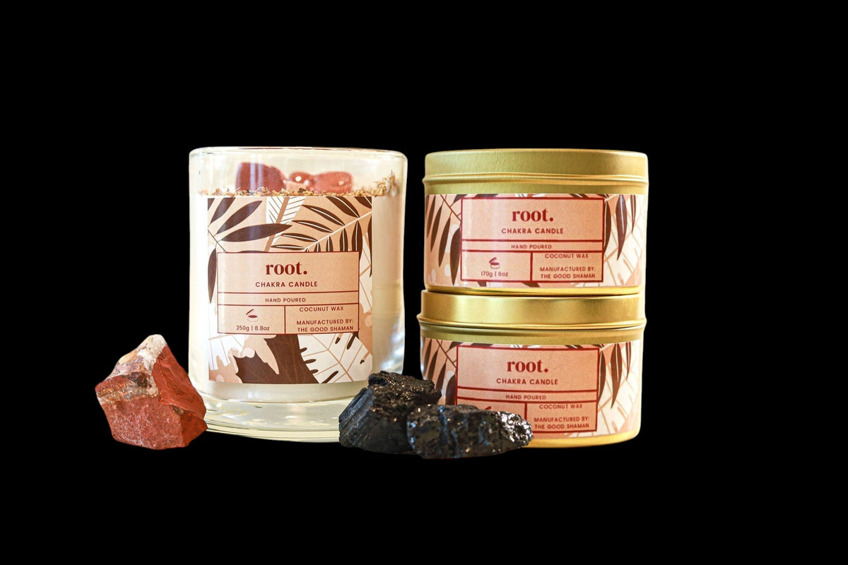 Root Chakra Luxe Natural Coconut Wax Scented Candle - AetherLux.Shop
