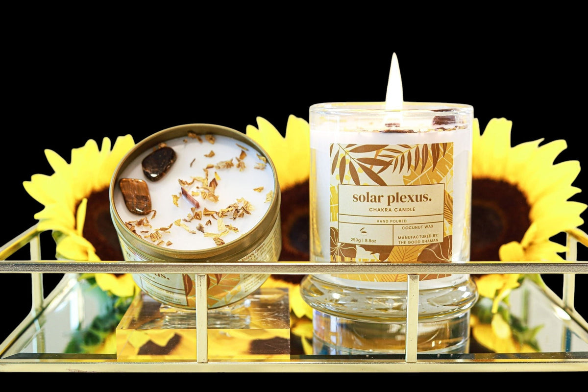 Solar Plexus Luxe Natural Coconut Wax Scented Candle - AetherLux.Shop