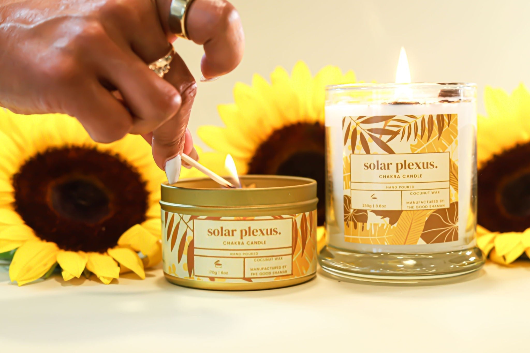 Solar Plexus Luxe Natural Coconut Wax Scented Candle by The Good Shaman