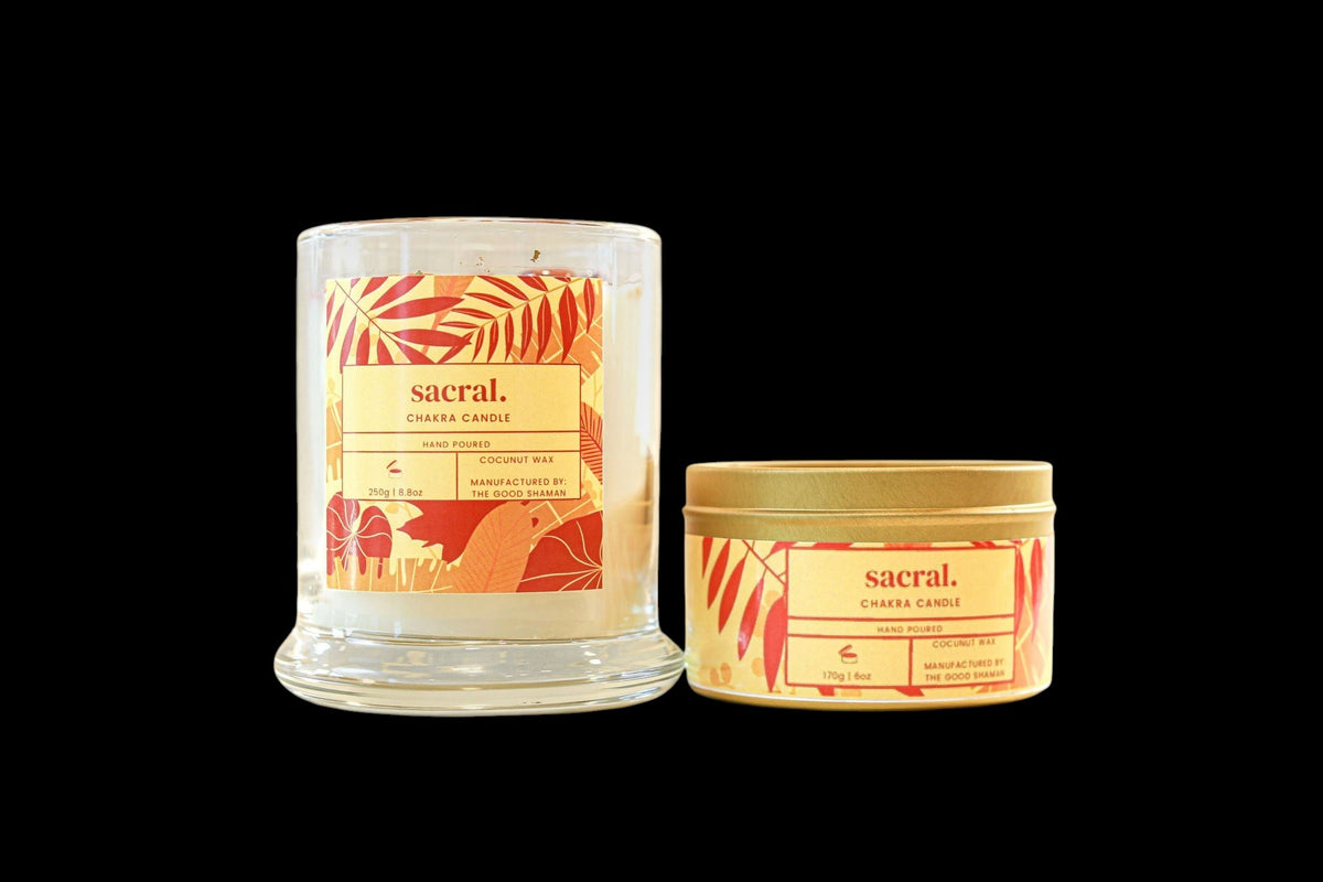 Sacral Chakra Luxe Natural Coconut Wax Scented Candle - AetherLux.Shop