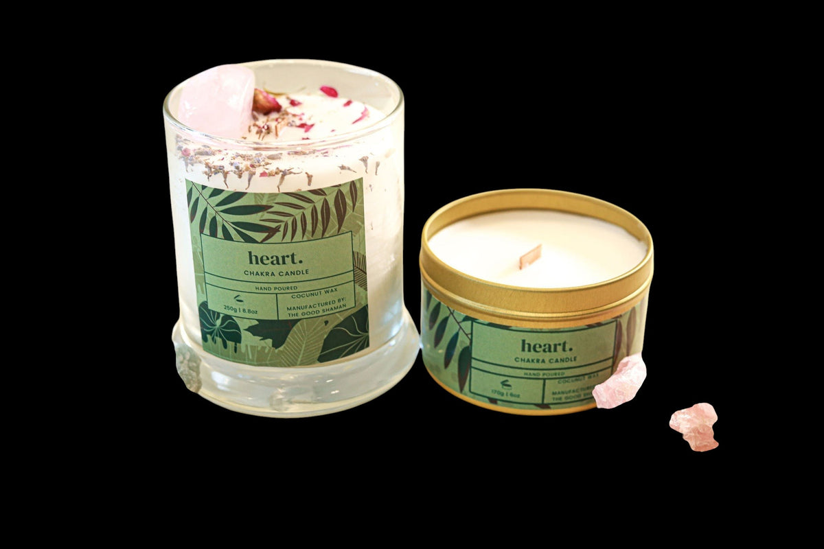 Heart Chakra Luxe Natural Coconut Wax Scented Candle - AetherLux.Shop