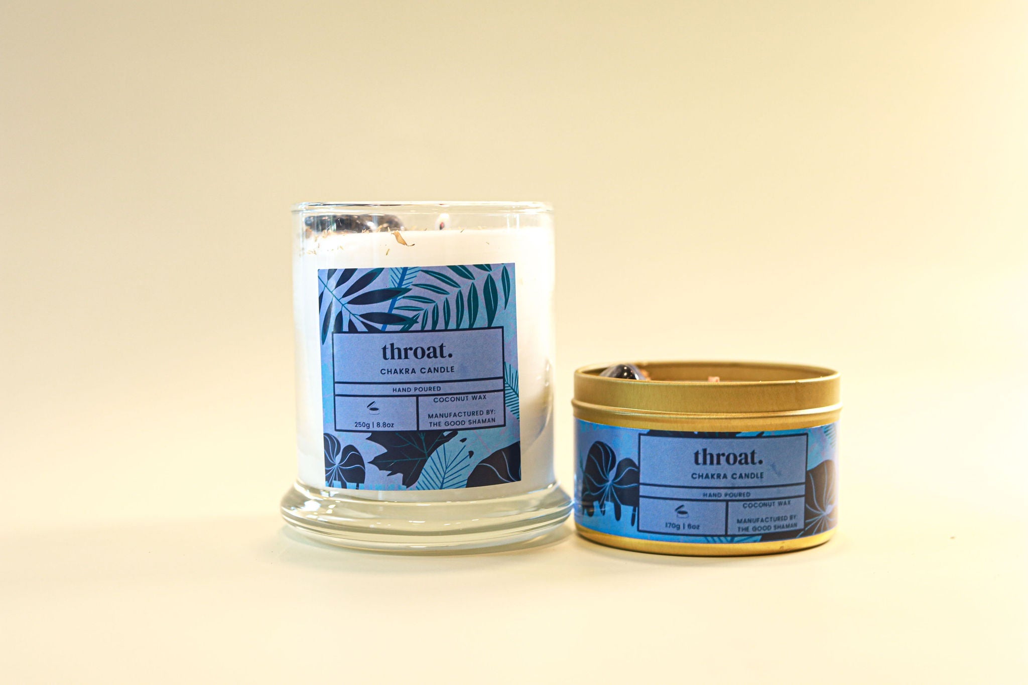 Throat Chakra Luxe Natural Coconut Wax Scented Candle by The Good Shaman