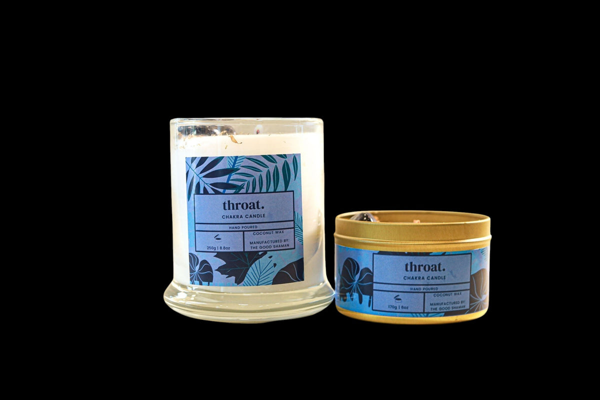 Throat Chakra Luxe Natural Coconut Wax Scented Candle - AetherLux.Shop