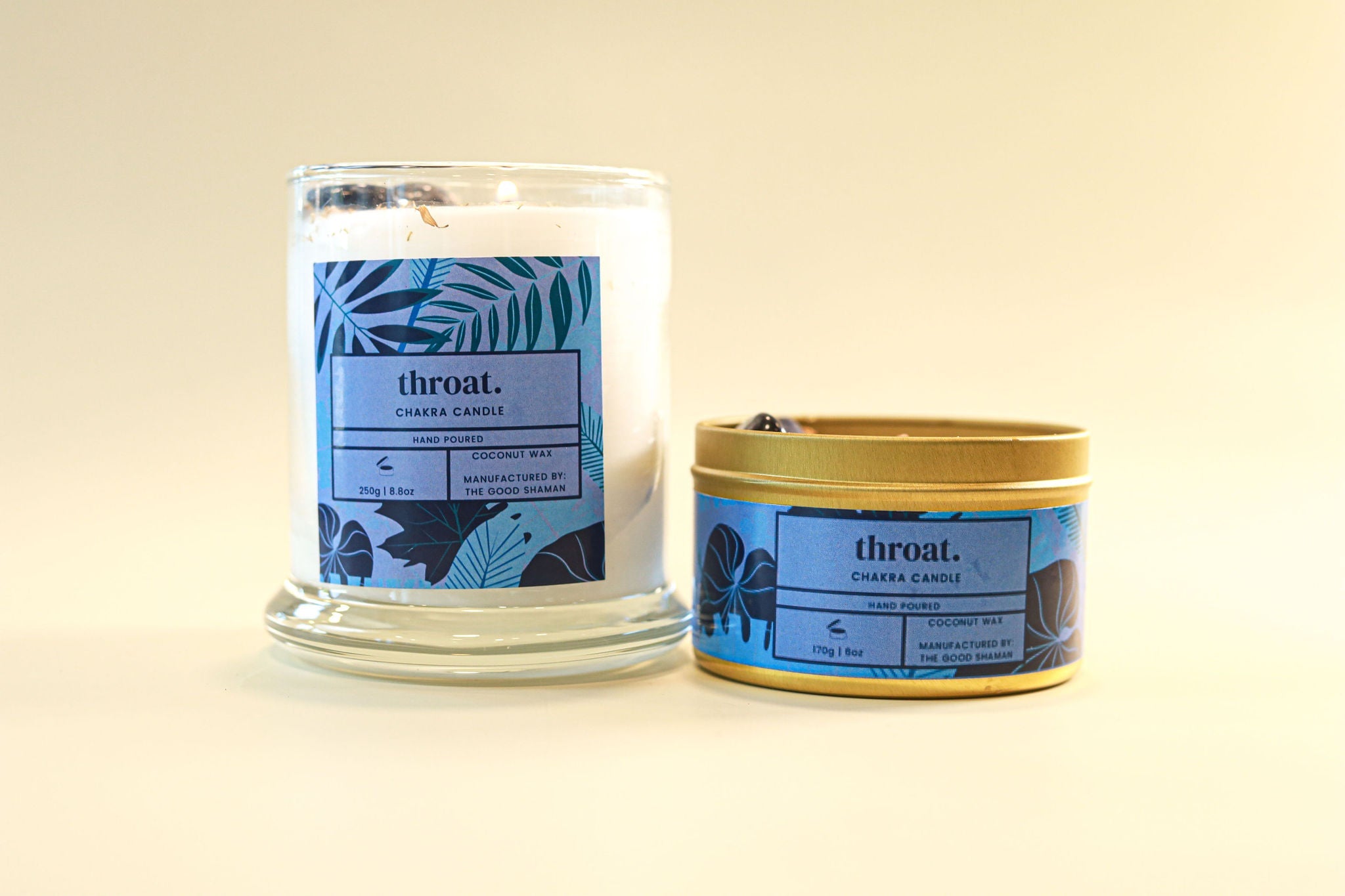 Throat Chakra Luxe Natural Coconut Wax Scented Candle by The Good Shaman