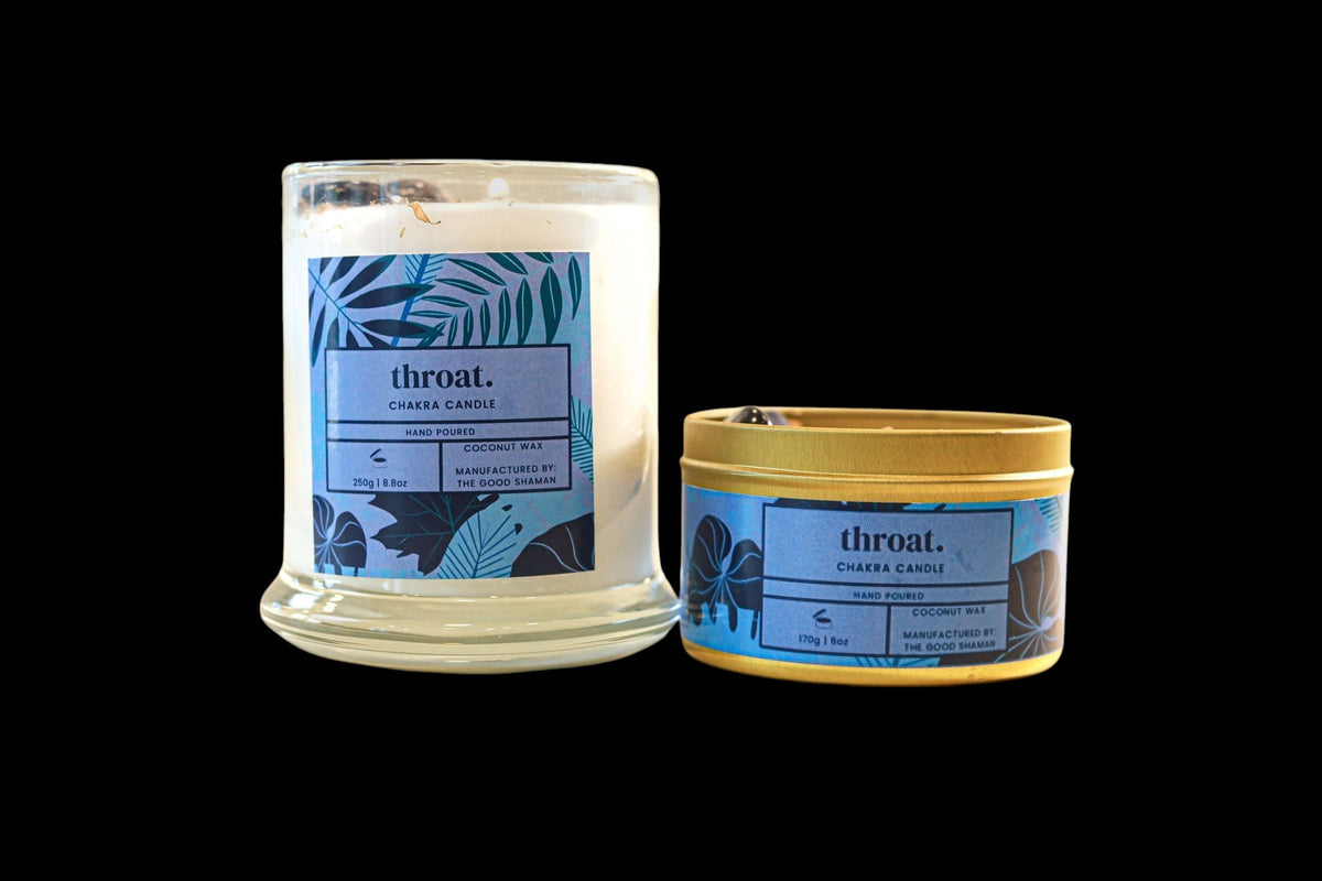 Throat Chakra Luxe Natural Coconut Wax Scented Candle - AetherLux.Shop