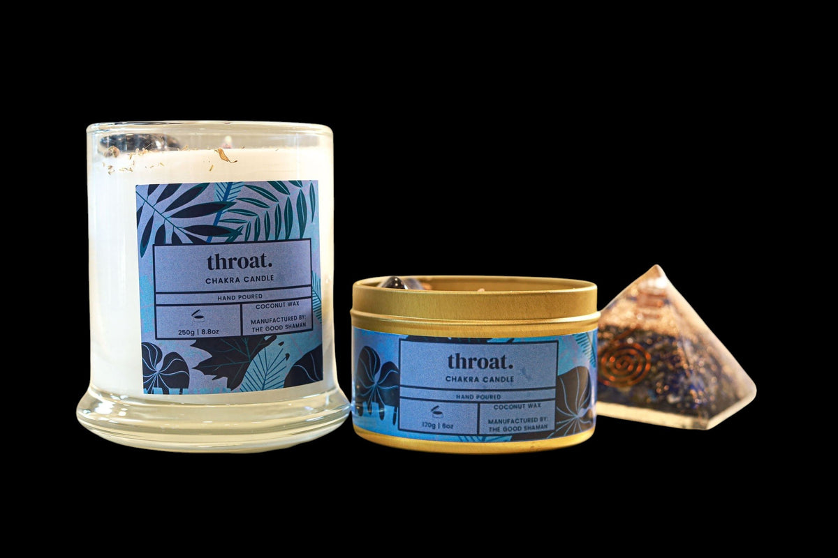 Throat Chakra Luxe Natural Coconut Wax Scented Candle - AetherLux.Shop