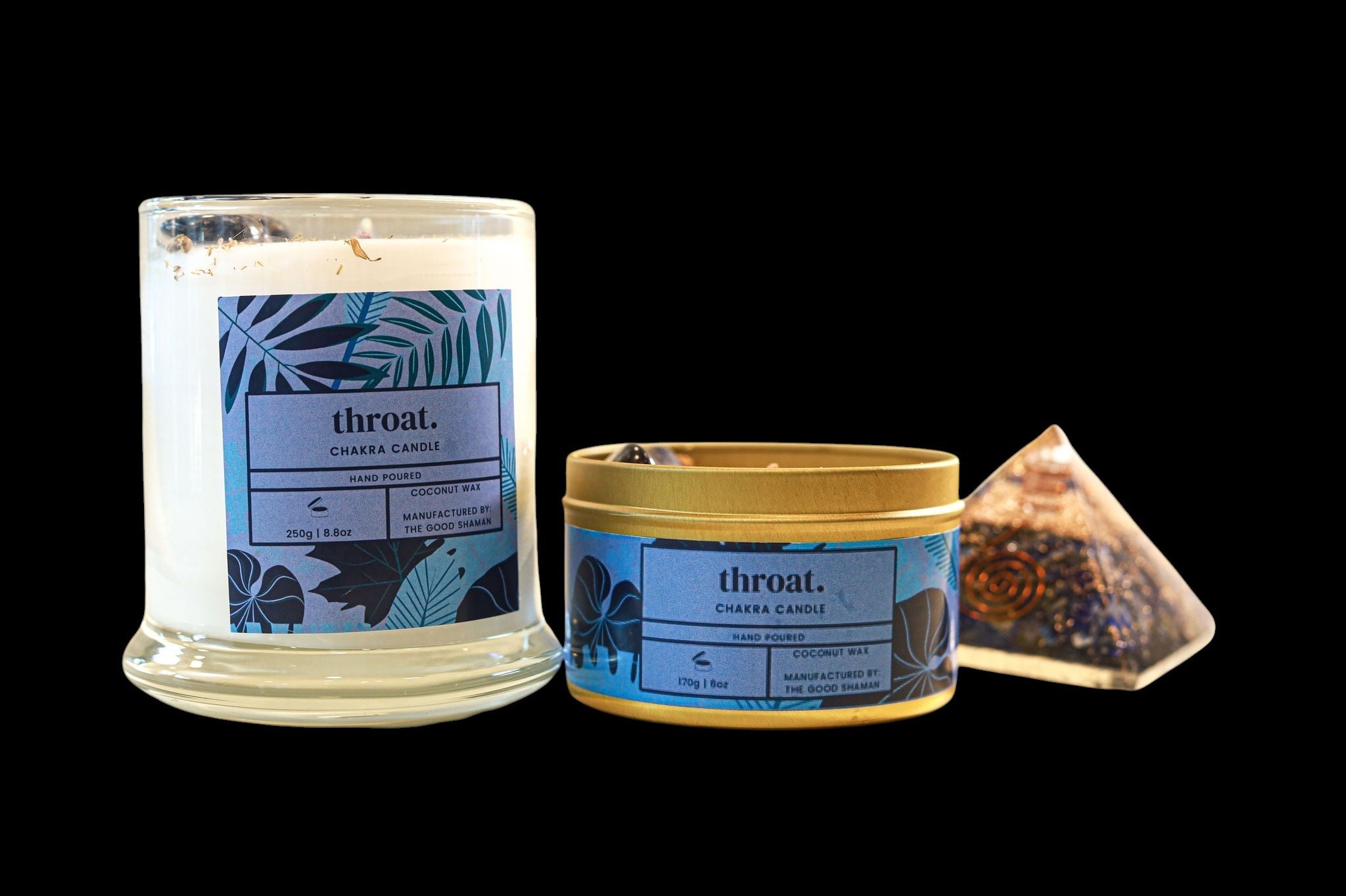 Throat Chakra Luxe Natural Coconut Wax Scented Candle by The Good Shaman